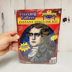 Heroes in History Founding Fathers Costume Kit Wig With Bow & Jabot #61254